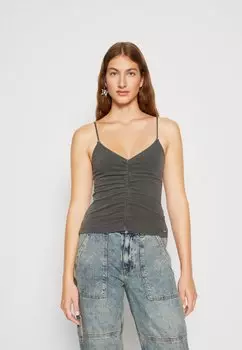 Верх ЖИЛЕТ ИЗ РУЖЕВОЙ СТИРКИ BDG Urban Outfitters, уголь