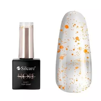 Верхнее покрытие Mani More Dot для ногтей, оранжевый, 10 г Silcare
