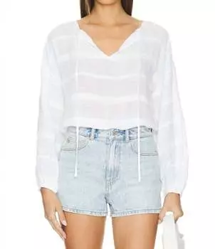 Верхний пуловер с завязками белого цвета Bella Dahl