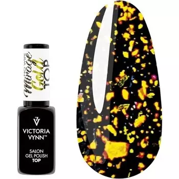 Верхний слой для гель-лака Gold Mirage No Wipe UV LED Gel Polish Top 8 мл Gold Green White Victoria Vynn