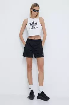 Верхний танк-трилистник adidas Originals, белый