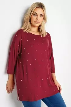 Верхняя часть качелей, украшенная звездами Yours Curve, красный