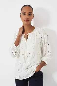 Верхняя часть одежды экипажа из 100% хлопка Crew Clothing Company, белый