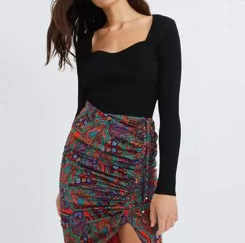 Верхняя часть пуловера Gladys черного цвета Veronica Beard