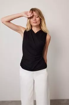 Верхняя часть с драпировкой Mint Velvet, черный