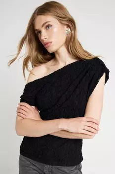 Верхняя часть с драпировкой River Island, черный