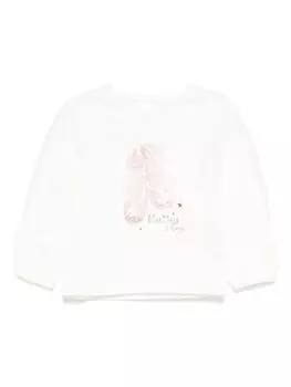 Верхняя часть с графическим принтом Lapin House, белый