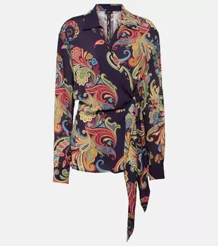 Верхняя часть с принтом Etro, цвет print on blue base