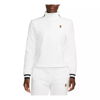 Верхняя часть теннисного топа Court Dri Fit Heritage French Terry Nike, белый