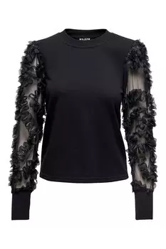 Верхняя часть толстовки с рукавами из органзы Jdy, черный