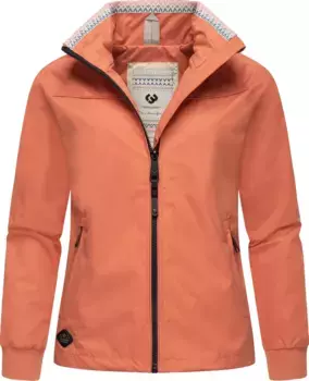 Верхняя куртка Ragwear "Апола", без капюшона, стильная женская переходная куртка с высоким воротником, красный