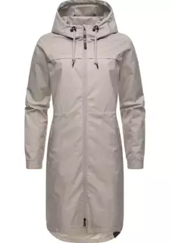 Верхняя куртка Ragwear "Белинка" с капюшоном, стильная длинная и очень легкая переходная куртка, цвет Bone