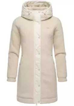 Верхняя куртка Ragwear "Cousy" с капюшоном, пушистая переходная куртка с плюшевым мехом и капюшоном, бежевый