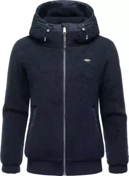 Верхняя куртка Ragwear "Cousy Short", с капюшоном, пушистая переходная куртка с плюшевым мехом и капюшоном, цвет морской волны