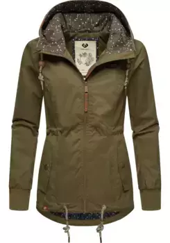 Верхняя куртка Ragwear "Данка" с капюшоном, стильная переходная куртка с большим капюшоном, цвет Buchefarben