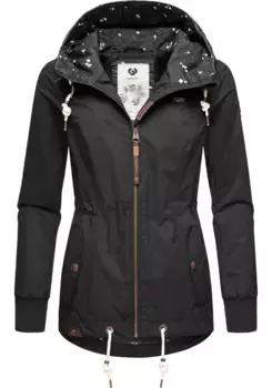 Верхняя куртка Ragwear "Данка" с капюшоном, стильная переходная куртка с большим капюшоном, цвет Dark