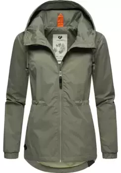 Верхняя куртка Ragwear "Данка" с капюшоном, стильная переходная куртка с большим капюшоном, желтый