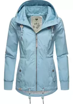 Верхняя куртка Ragwear "Данка" с капюшоном, стильная переходная куртка с большим капюшоном, синий