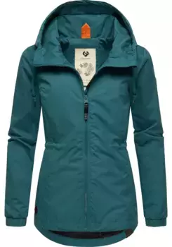 Верхняя куртка Ragwear "Данка" с капюшоном, стильная переходная куртка с большим капюшоном, синий