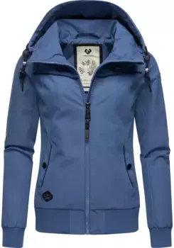 Верхняя куртка Ragwear "Джотти" с капюшоном, стильная переходная куртка со съемным капюшоном, синий