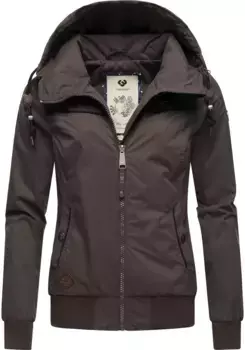 Верхняя куртка Ragwear "Джотти" с капюшоном, стильная переходная куртка со съемным капюшоном, коричневый