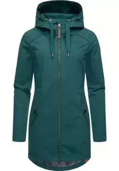 Верхняя куртка Ragwear "Mondda" с капюшоном, шикарная женская переходная парка с мелкими деталями, зеленый