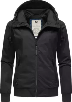 Верхняя куртка Ragwear "Nuggie II", с капюшоном, стильная переходная куртка с капюшоном, черный