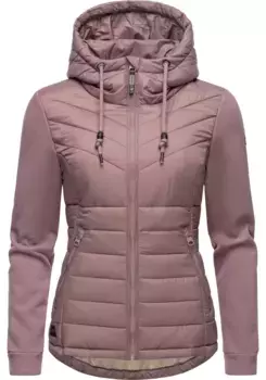 Верхняя куртка Ragwear "Sandrra", с капюшоном, стеганая куртка из современного микса материалов, с капюшоном, лиловый