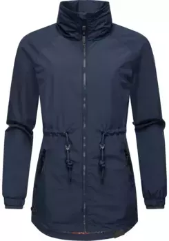 Верхняя куртка Ragwear "Tacy", без капюшона, непромокаемая женская переходная куртка с высоким воротником, цвет морской волны