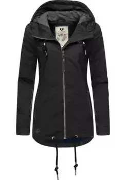 Верхняя куртка Ragwear "Зузка" с капюшоном, стильная переходная куртка с большим капюшоном, синий