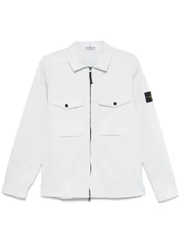 Верхняя куртка-рубашка Stone Island из эластичного хлопка, синий