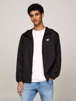 Верхняя куртка Tommy Jeans "TJM LW CHICAGO JACKET", с капюшоном, с тисненым логотипом, черный