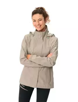 Верхняя куртка VAUDE "WOMEN'S ROSEMOOR JACKET II" (1 шт.), с капюшоном, кулиска на капюшоне, цвет Linen