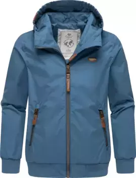 Верхняя куртка в стиле Ragwear "Кристла II", с капюшоном, стильная однотонная переходная куртка для девочек, цвет Indigo