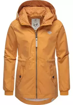 Верхняя куртка в стиле Ragwear "Layra II", с капюшоном, стильная переходная куртка для девочек на подкладке с милым принтом, цвет Curry