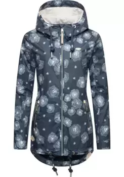Верхняя куртка в стиле Ragwear "Zuzka Flower", с капюшоном, стильная переходная куртка с большим капюшоном, цвет Indigo