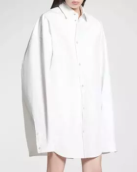 Верхняя одежда рубашка большого кроя Balenciaga, цвет 9140 White/White