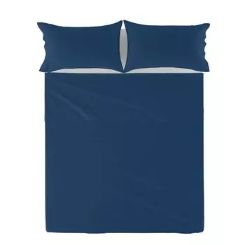 Верхняя простыня HappyFriday Basic Navy Blue 240 x 270 см
