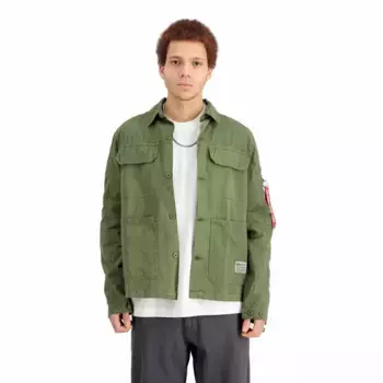 Верхняя рубашка Alpha Industries Color Block, зеленый