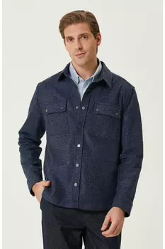 Верхняя рубашка цвета индиго Network, темно-синий