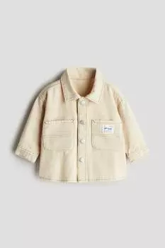 Верхняя рубашка H&M, бежевый