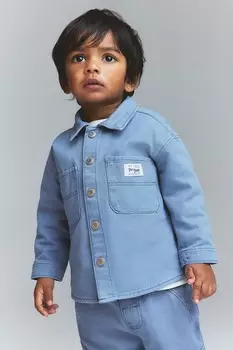 Верхняя рубашка H&M, голубой