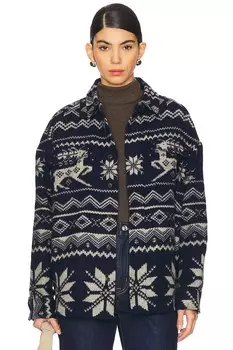 Верхняя рубашка из хлопкового жаккарда Polo Ralph Lauren, цвет holiday jacquard