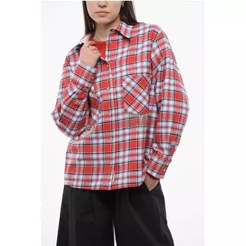 Верхняя рубашка из хлопковой смеси в клетку с бахромой Woolrich, Red