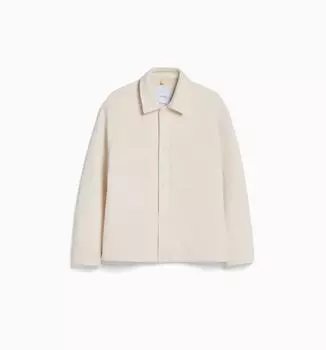 Верхняя рубашка из искусственной замши Bershka Faux Suede, белый