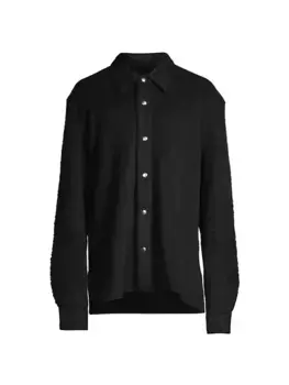 Верхняя рубашка из шерсти альпаки Jil Sander, черный