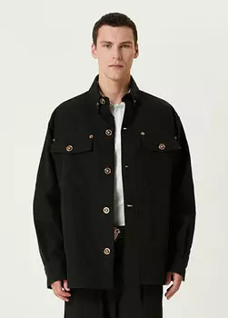 Верхняя рубашка из шерсти Versace, черный