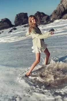 Верхняя рубашка из твила H&M, зеленый