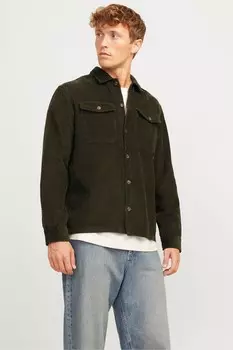 Верхняя рубашка из вельвета, 100% хлопок Jack & Jones, зеленый