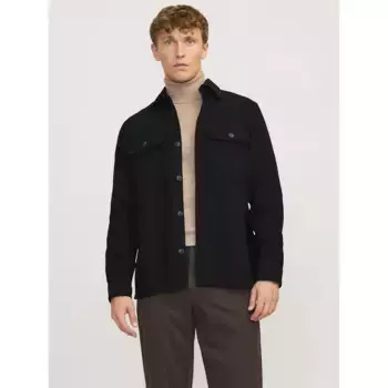 Верхняя рубашка Jack & Jones Raymond Melange Solid, черный
